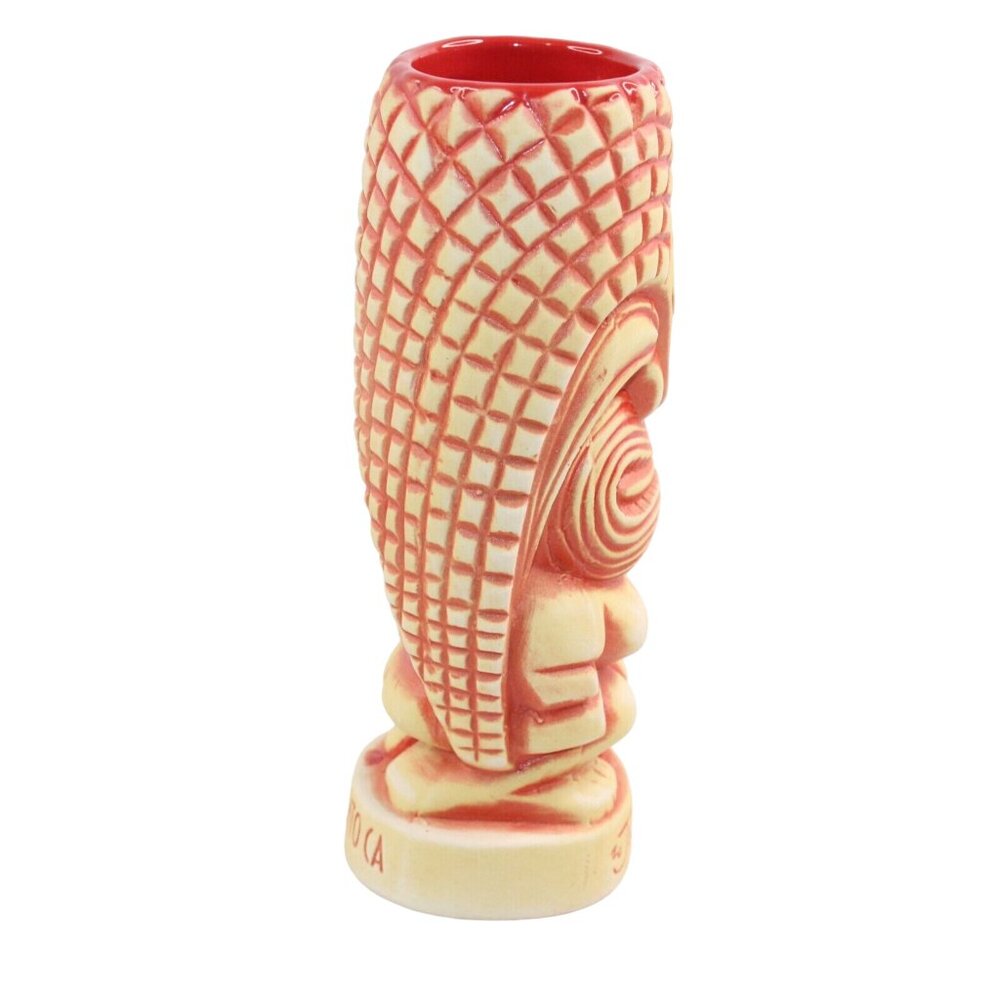 The Jungle Bird Sacramento CA Tiki Mug Coral Orange Second Edition Matte Finish - Picture 4 of 10